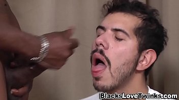 Amateur sucking big black schlong