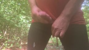 Spraying in the forest