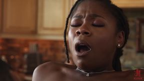 All Natural Busty Petite Chocolate Ebony Fucks BBC