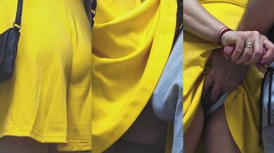 Asian Girl on Japanese Public Bus Strokes Stranger's Cock Till He Spills His Load Outdoors