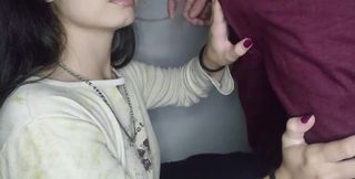 Girl in Wonderful Blowjob on Her Boyfriend