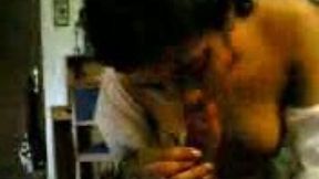 Super hot and cute Indian brunette enjoying oral sex