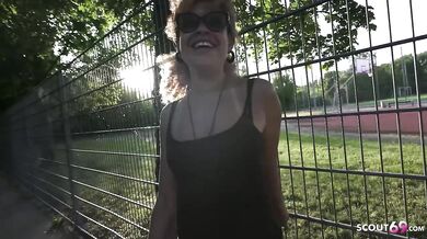 German scout catches mature latina for casting public agent