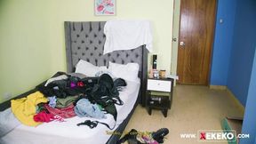 For not paying the rent, a Peruvian slut is fucked inside her apartment by the owner
