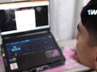 The technician screws me and my spouse catches us, we end up having a sexy trio PT 1-KATTY BLAKE