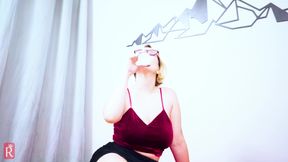 DP with a Blonde Slut - No Condom! Creampie