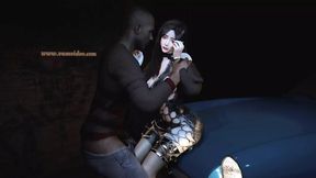 Big black cock plows sexy Asian MILF in 3D