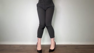 MILF Pees in Office Pants / Pee in Heels