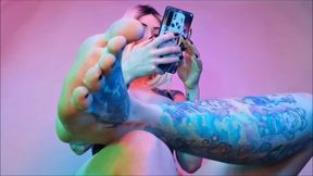 Sexy shiny Foot ignore -  POV , Feet, soles, toes, toe nail polish