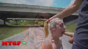 Blonde Cameron Minx goes wild as she gives a deepthroat fellatio and gets