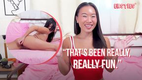 Ersties - Flexible Cutie Kimmy Does The Splits and Puts A Dildo Inside Her Pussy