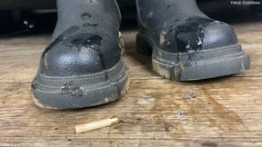 I smoke, spit and make My bitch lick it all mixed with mud from My boots