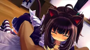 Naughty Catgirl Tempts Her Master With Sensual Animation Magic