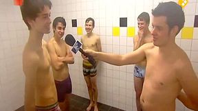 Sports Reporter Showers With Dutch Soccer Players