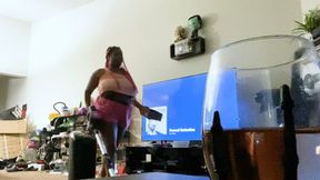 Teenie Husband Watching Giantess Hot Wife Clean POV 4K Smaller
