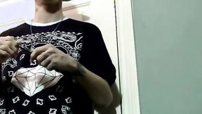 ”Tatted thug receives blowjob from a massive prick sucker”