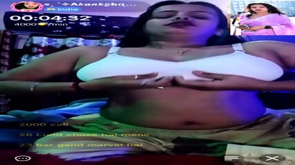 Akanksha Nude Show Asshole on Chamet Live