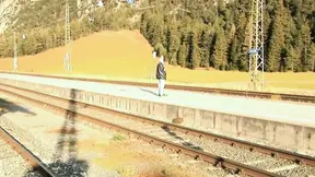 Beautiful German milf Julia's hot snowdrift session