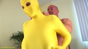 Chubby redheaded teen gets rough-fucked in skintight spandex