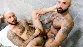 Ripped Studs Collide: Hot Shower Sex Hardcore Muscle Fucking – 18+