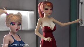 Agent Redgirl gets SUPER LAID with futa's huge cock in anime hentai cumshot