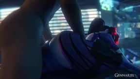 Overwatch [ Widowmaker Doggystyle ] By Bordeaux black and gennariel