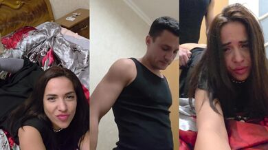 Russian married Fansly model fucks subscribers in cheap hotel