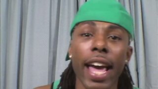 blonde guy gets banged by a black stud