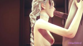 POV – Elsa Sucks Dick & Fucks Hard for Disney Princess Creampie Action
