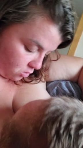 BOOBS TITS NIPPLE PLAY - attention for her - devouring her tits - beautiful orgasm - his big lips