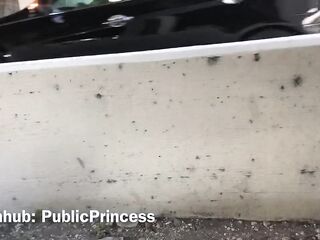 Daytime cum on a sidewalk in Miami (TS PublicPrincess)