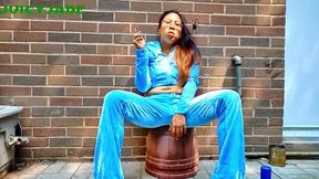 Have a smoke with me in my Velour tracksuit volume 77 Non Nude ****MP4****