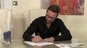 brunette maid sheila grant lets him fuck her sexy high heels & hot feet