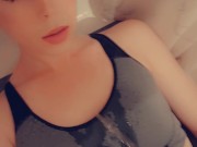 Cute trans pees on self :)