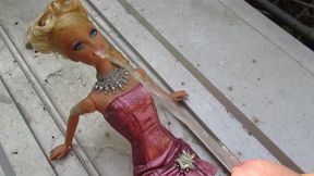 Golden Shower Barbie gets Pissed on Following Cum Shots