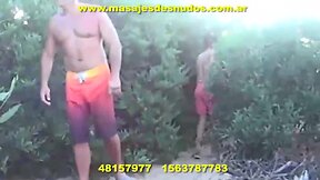 Cruce de sexo aire libre playa nudista gay