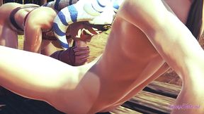 star wars hentai - ahsoka blowjob with cum in hr mouth - japanese asian manga anime porn