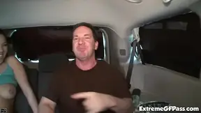 Curvy brunette London Keys in a spit roast threesome