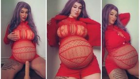 Pregnant ride dildo