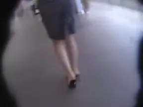 Shy Japanese milf gets her boobs and pussy invaded in public