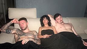 Curly Slim Latina Takes Two Thick Cocks - Intense Mmf Threesome With Double Vaginal & Double Facial With Yeri Blue And Rauls Bud
