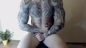 Heavily Tattooed with Muscle