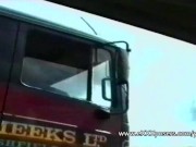 Teen flashes to passing truckers