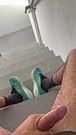 I masturbated on the fire escape and came on my leg