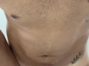 ASMR - Young virgin jerking off in the shower and moaning close to camera