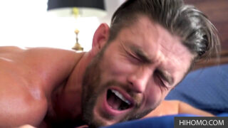 Blowjob, bareback, rimming, kissing, muscle &#8211; Cade Maddox and Ryan Rose with huge cocks anally fucking