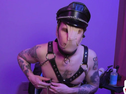 Squirting domina teases sub on webcam with pussytoying