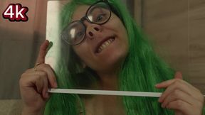 Pig Nose Fetish Face Glass Against Mouth and Tongue 4k