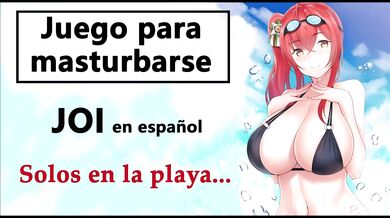 Spanish Beach JOI Ruins Perfect Bikini Thighs With Paizuri Gushing