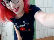 Ruiva safada dançando na webcam pro patrão